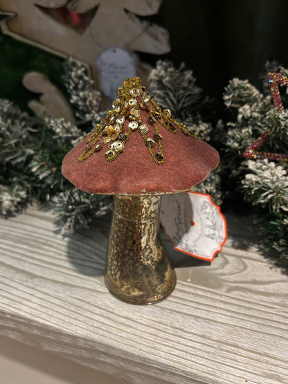 Fungo Decorativo Ornamentale Marrone Ramato