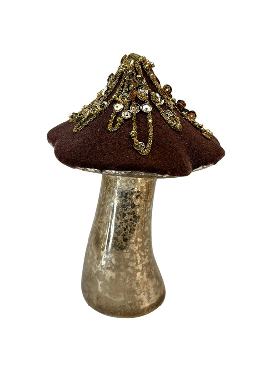 Fungo Decorativo Ornamentale Marrone Scuro