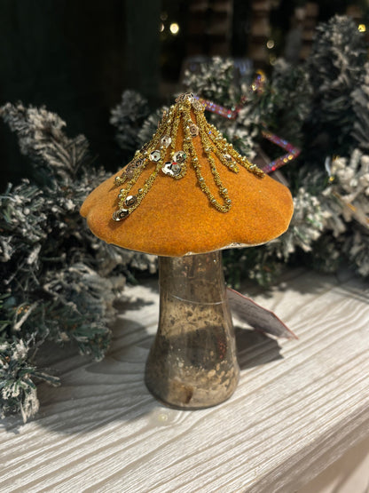 Fungo Decorativo Ornamentale Oro Ambrato