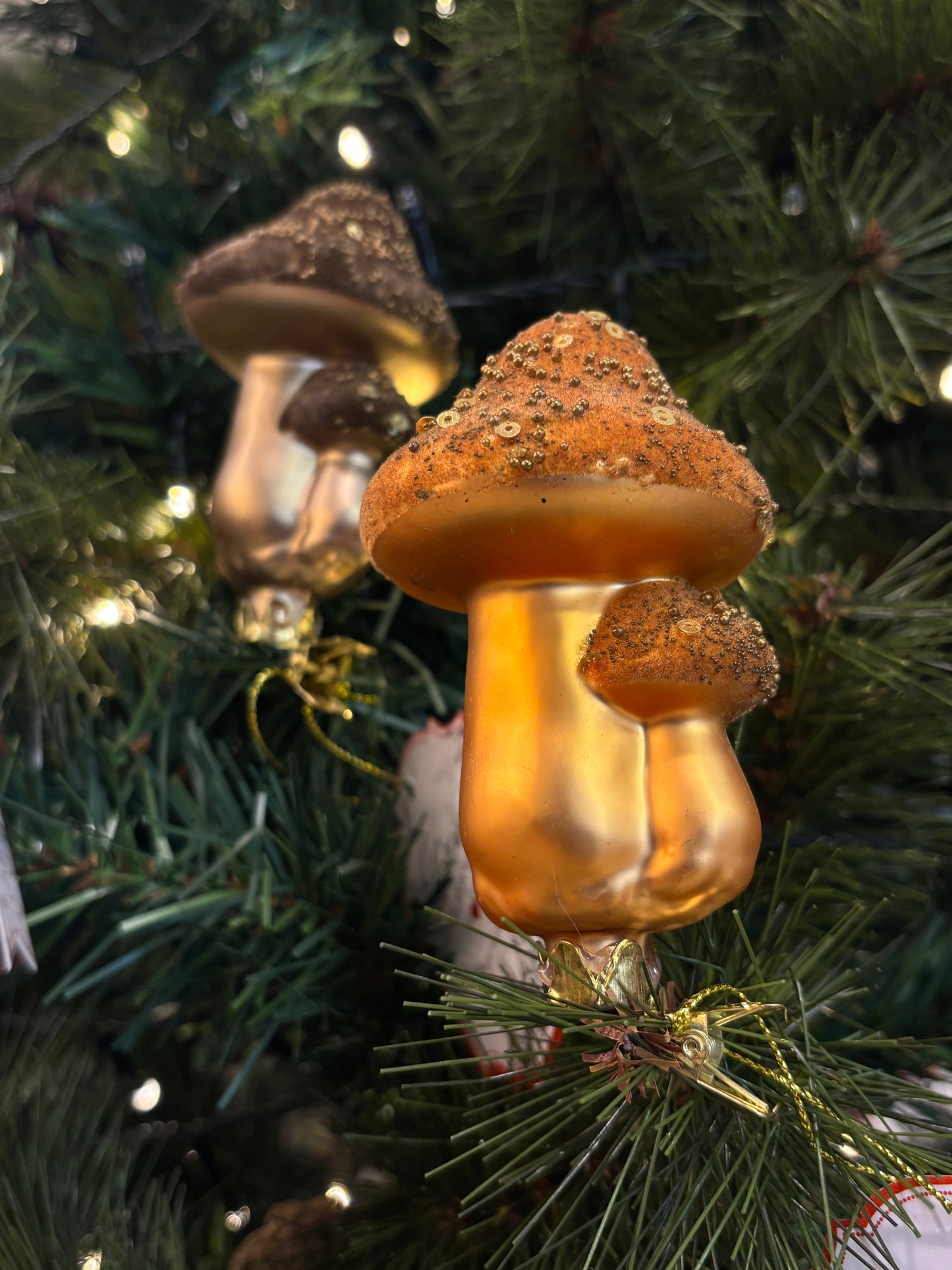 Fungo di Natale Oro Ambrato con Clip