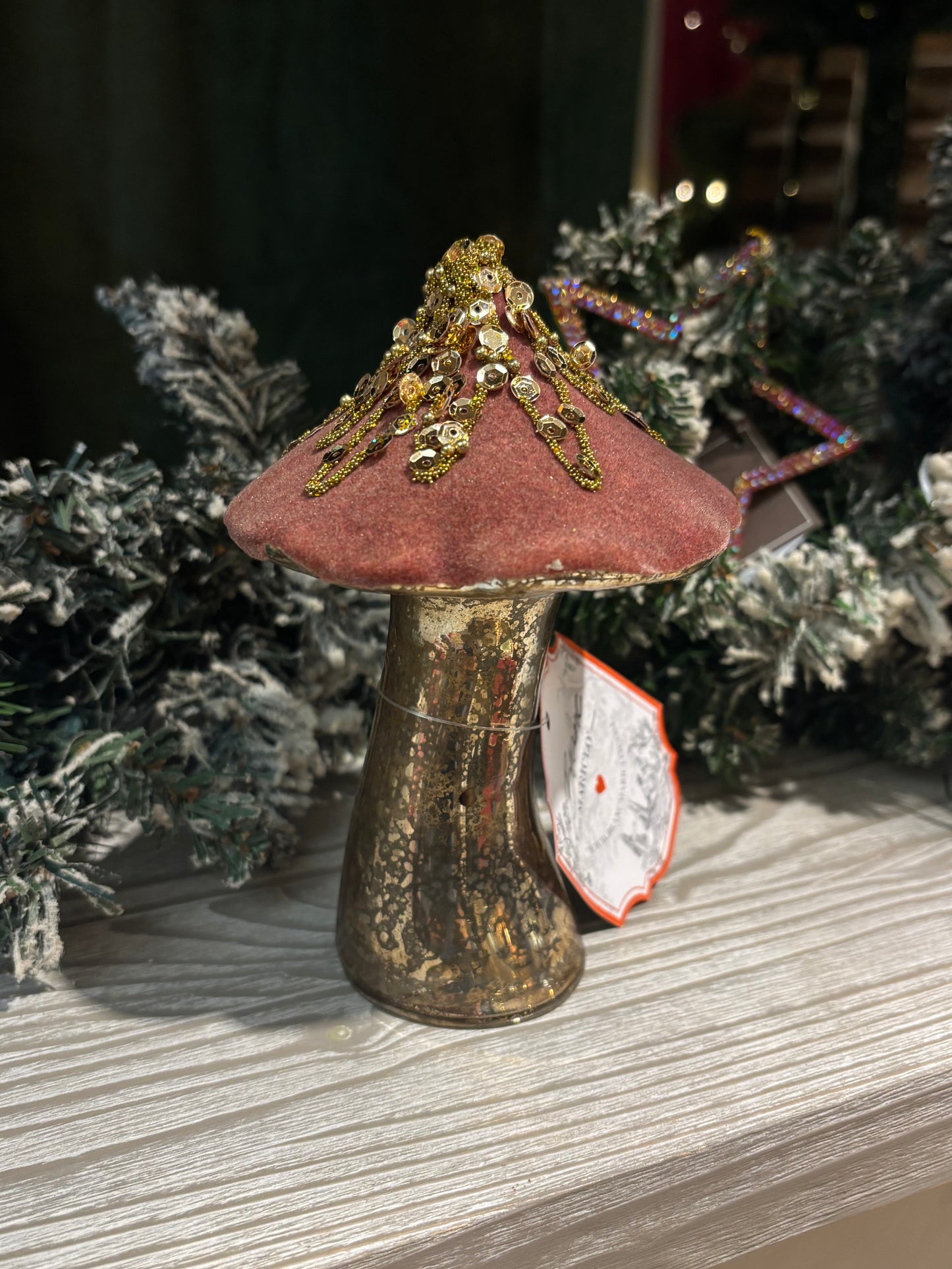 Fungo Decorativo Ornamentale Marrone Ramato