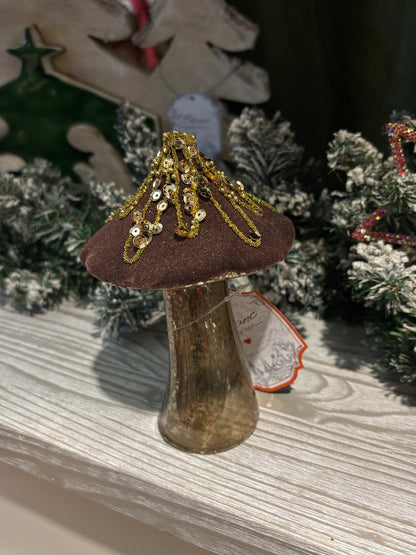 Fungo Decorativo Ornamentale Marrone Scuro