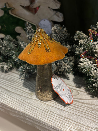 Fungo Decorativo Ornamentale Oro Ambrato