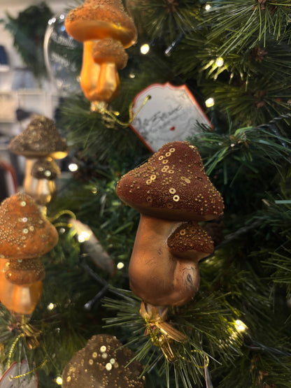 Fungo di Natale Marrone Ramato con Clip