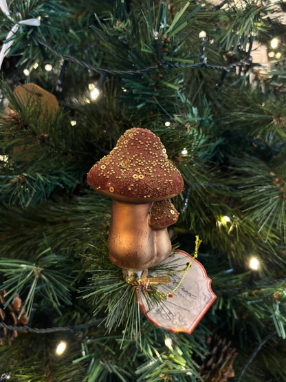 Fungo di Natale Marrone Ramato con Clip