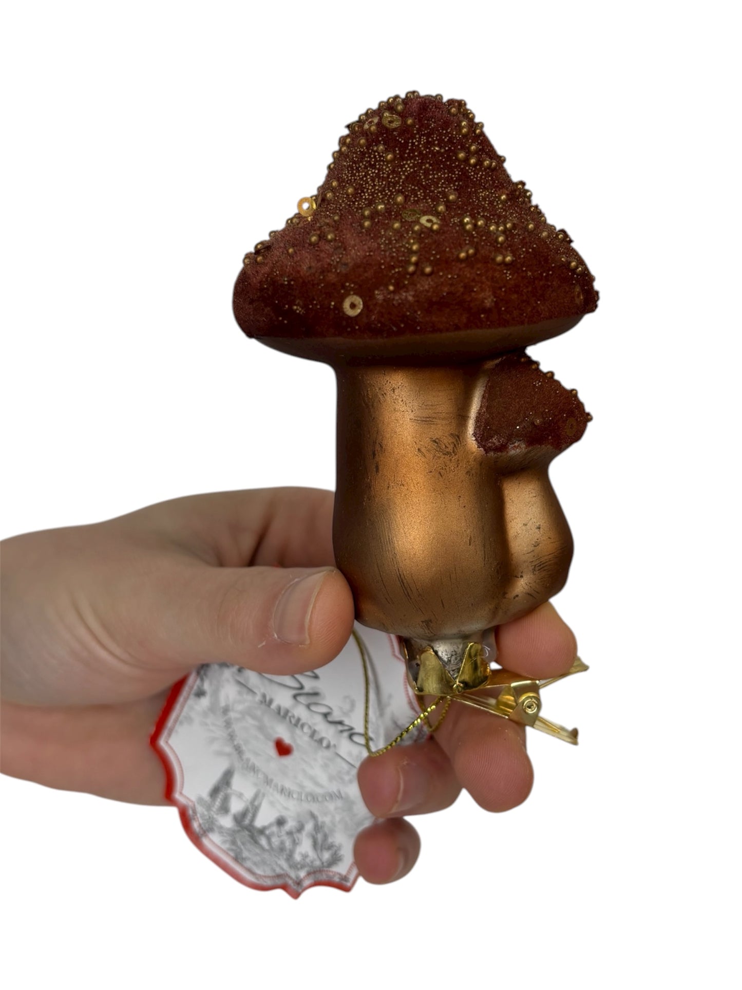 Fungo di Natale Marrone Ramato con Clip