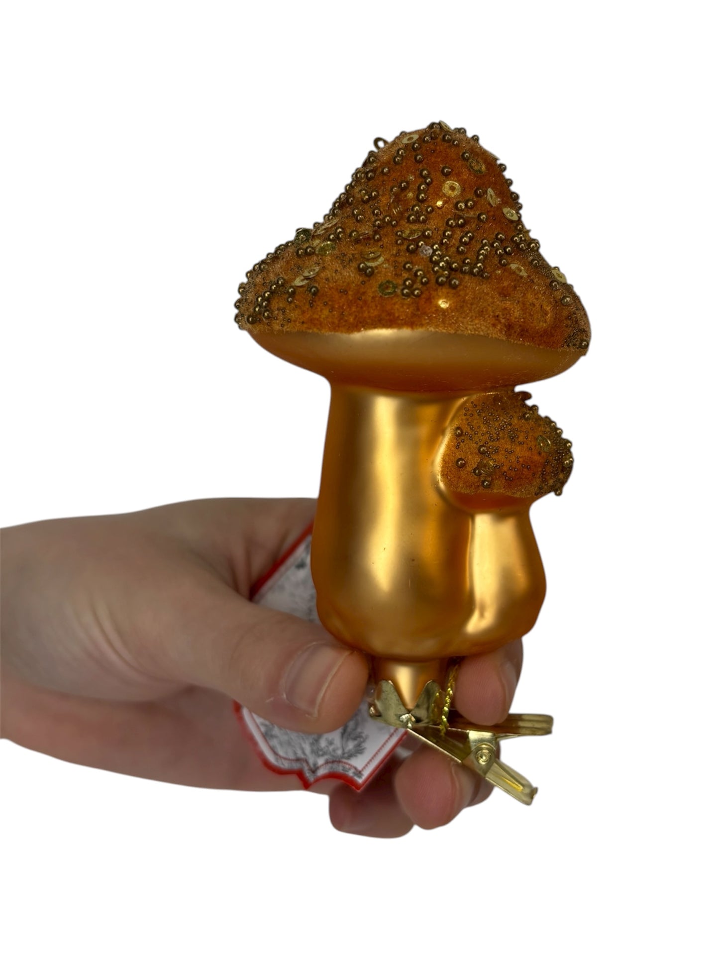 Fungo di Natale Oro Ambrato con Clip