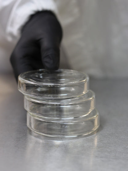 3 Piastre di Petri in Vetro Borosilicato